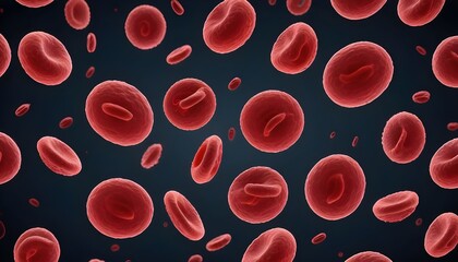 Dynamic red blood cells flowing in plasma theme