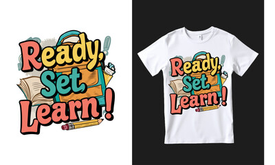 Back to school typography tshirt design
