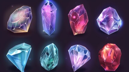 Diamond illustration. Beautiful diamond concept