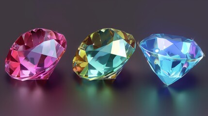 Fototapeta premium Diamond illustration. Beautiful diamond concept