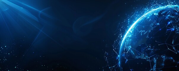 worldwide network connection, digital art illustration, global network cyberspace digital internet concept