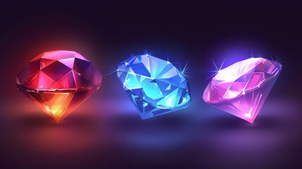 Fototapeta premium Diamond illustration. Beautiful diamond concept