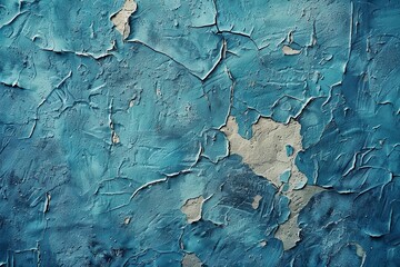 Blue textured concrete background created with Generative AI