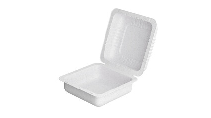 Empty disposable paper food packaging tray, 3D render