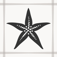 Starfish Silhouette, Starfish Icon Graphic, Starfish SVG Cut File