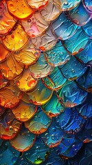 Fototapeta premium neon background with scales