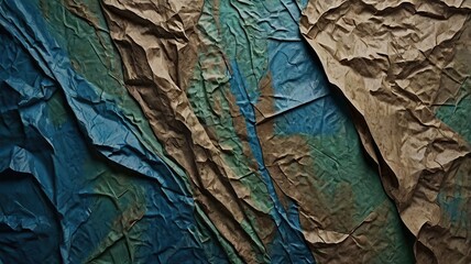 Abstract style image featuring a crumpled and textured surface.