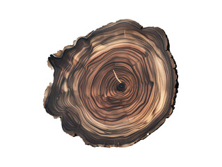 Wood slice Isolated on transparent background, png