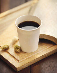 Delicious and refreshing coffee based beverage, ice coffee, cold drink, coffee beans