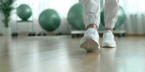 Physical therapy provided at home for patient recovery in ideal healthcare setting. Concept Home Rehabilitation, Ideal Healthcare, Physical Therapy, Patient Recovery, In-Home Care