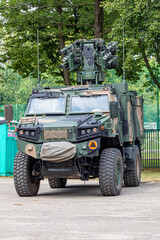 Fototapeta premium July 7, 2024 Krasnik Poland. Presentation of military vehicles.