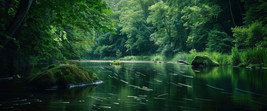 Serenity In Solitude Brings A Deep Sense Of Calm And Introspection, Surrounded By Nature'S Green Embrace