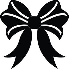 Gift Ribbon llustration black and white