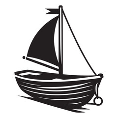 Cargo ship with containers vector illustration isolated on a white background