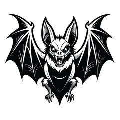 Halloween Bat Silhouette Vector illustration