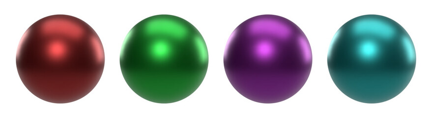 colorful 3d spheres isolated on white