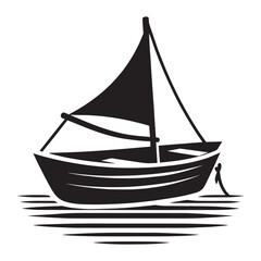 Cargo ship with containers vector illustration isolated on a white background