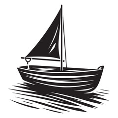 Cargo ship with containers vector illustration isolated on a white background