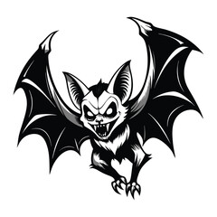 Halloween Bat Silhouette Vector illustration