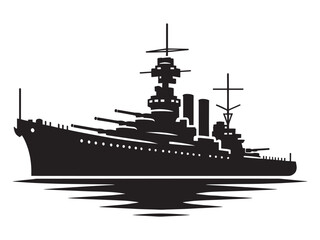 Modern ship silhouette vector illustration isolated on a white background