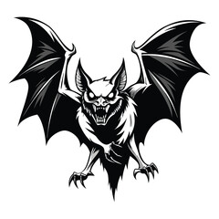 Halloween Bat Silhouette Vector illustration