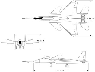 Fighter Jet, plane, Aircraft, 3 side view, blueprints, svg cut file, cnc cut file, engraving file, CNC router file, laser cutting, Cricut File, isolated, Engraving model