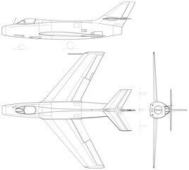 Fighter Jet, plane, Aircraft, 3 side view, blueprints, svg cut file, cnc cut file, engraving file, CNC router file, laser cutting, Cricut File, isolated, Engraving model