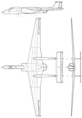 Fighter Jet, plane, Aircraft, 3 side view, blueprints, svg cut file, cnc cut file, engraving file, CNC router file, laser cutting, Cricut File, isolated, Engraving model