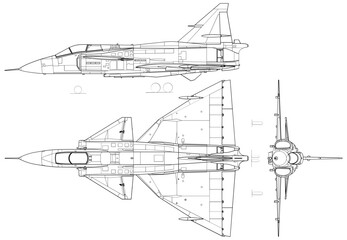 Fighter jet planes 3 view, blueprints, svg cut file, cnc cut file, engraving file, CNC router file, laser cutting, Cricut File, isolated, Engraving model