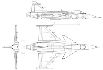 Fighter jet planes 3 view, blueprints, svg cut file, cnc cut file, engraving file, CNC router file, laser cutting, Cricut File, isolated, Engraving model