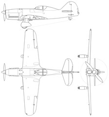 Fighter jet planes 3 view, blueprints, svg cut file, cnc cut file, engraving file, CNC router file, laser cutting, Cricut File, isolated, Engraving model