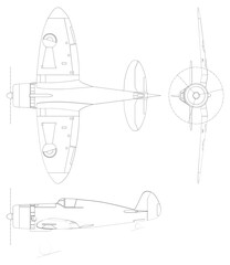 Fighter jet planes 3 view, blueprints, svg cut file, cnc cut file, engraving file, CNC router file, laser cutting, Cricut File, isolated, Engraving model