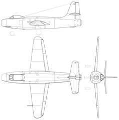 Fighter jet planes 3 view, blueprints, svg cut file, cnc cut file, engraving file, CNC router file, laser cutting, Cricut File, isolated, Engraving model