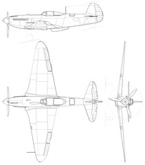Fighter jet planes 3 view, blueprints, svg cut file, cnc cut file, engraving file, CNC router file, laser cutting, Cricut File, isolated, Engraving model