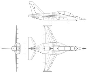 Fighter jet planes 3 view, blueprints, svg cut file, cnc cut file, engraving file, CNC router file, laser cutting, Cricut File, isolated, Engraving model