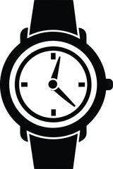 Hand watch illustration black and white