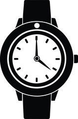 Hand watch illustration black and white