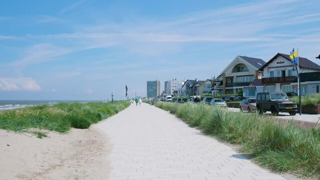 beach houses alongside the road