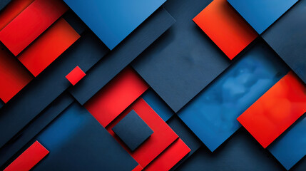 Abstract Blue and Red Geometric Shapes Background Texture Wallpaper Modern Design Minimalist Style Pattern Graphic Illustration For Website Banner Presentation Corporate Branding Identity Social Media