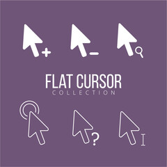 Mouse click cursor set. Hand Cursor. Click icon. Mouse pointer set. Arrow cursor. Vector illustration