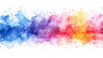 Obraz premium Abstract Watercolor Background With Colorful Splashes And Paint Splatter Texture On White Background For Artistic Designs And Creative Projects