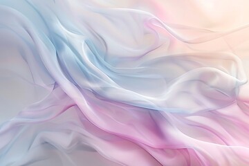Obraz premium Abstract pastel pink and blue background with flowing silk fabric