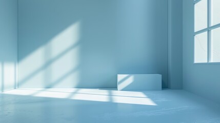 Obraz premium Light Blue Background for Product Presentation Generative AI