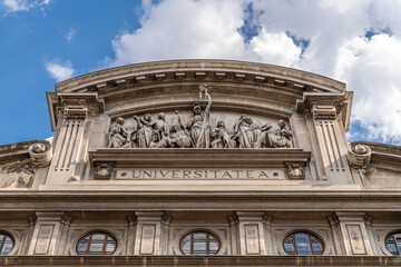 University building in the city center of Bucharest