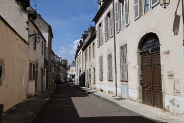 Rue typique, ville de Beaune, département de la Côte d'Or, France