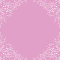 Sweet pastel floral frame border template for poster and banner background