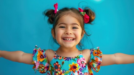 A_little_girl_with_a_big_smile_wearing_a_colorful_dress_smiling