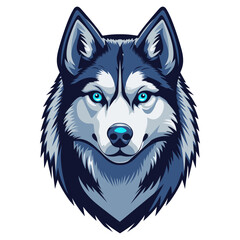 logo with the image of a husky dog3 © Kras