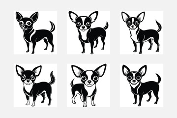 set of Dog silhouettes