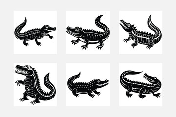 Crocodile illustration bundle